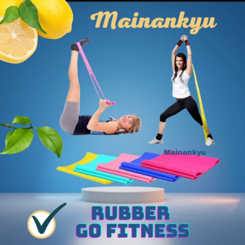 (MAINANKYU) ELASTIC RUBBER KARET RESISTANCE BAND ELASTIS STRETCHING FITNESS YOGA PILATES