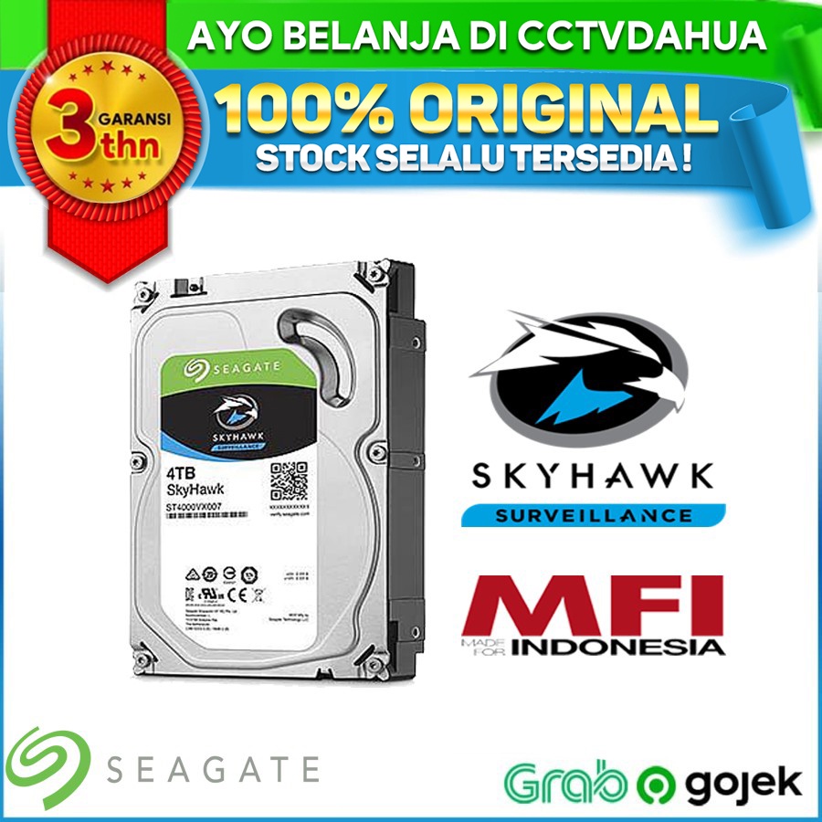 SEAGATE SKYHAWK 4TB SEAGATE HARDDISK INTERNAL 4TB BERGARANSI RESMI MFI