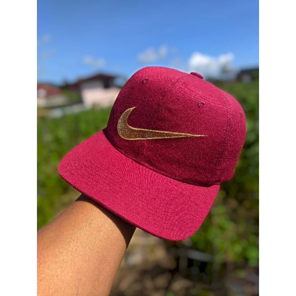 Topi pria original branded snapback vintage NIKE SWOOS BIG LOGO