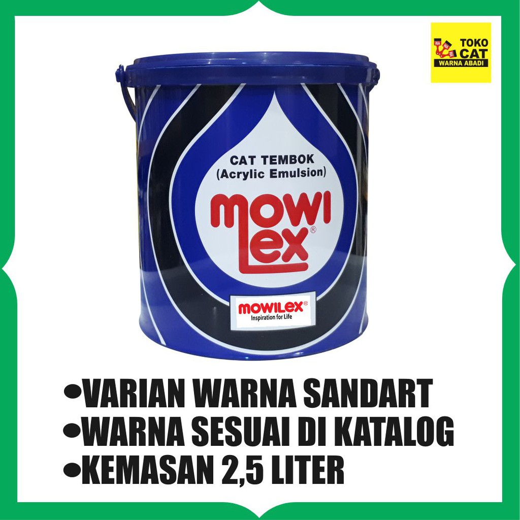  CAT  TEMBOK  MOWILEX  2 5 LITER WARNA STANDART Shopee 