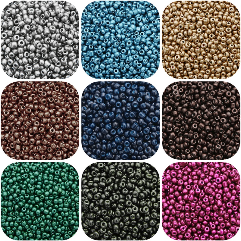 1000 Pcs/l 30g 3mm Warna Mutiara Pesona Ceko Kaca Biji Manik-manik DIY Gelang Manik-manik untuk Perhiasan Membuat Aksesoris Bohemia Anting-Anting