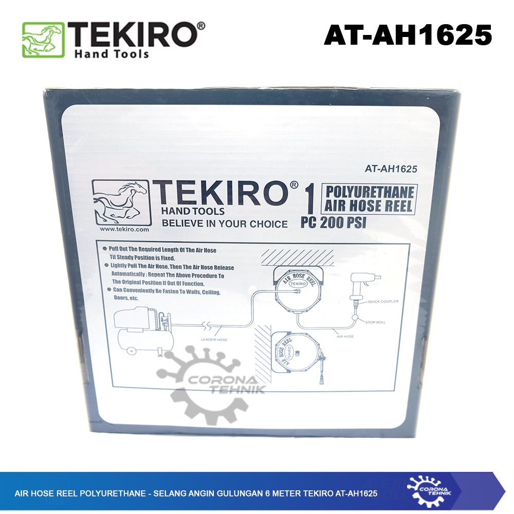 Selang Angin Gulungan 6M Tekiro AT-AH1625 - Air Hose Reel Polyurethane