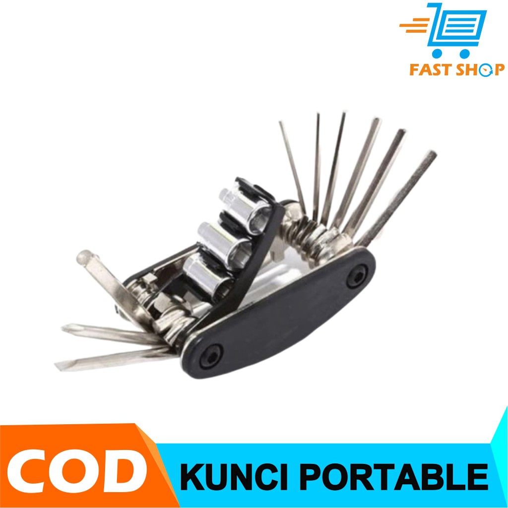 Mini Tools Sepeda 15 TOOL OBENG, KUNCI PAS , KUNCI L