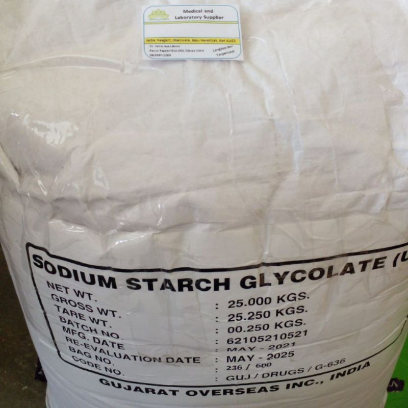 

ECER 250 DAN 500 GRAM SODIUM STARCH GLYCOLATE / SSG / EXPLOTAB / EKSPLOTAB