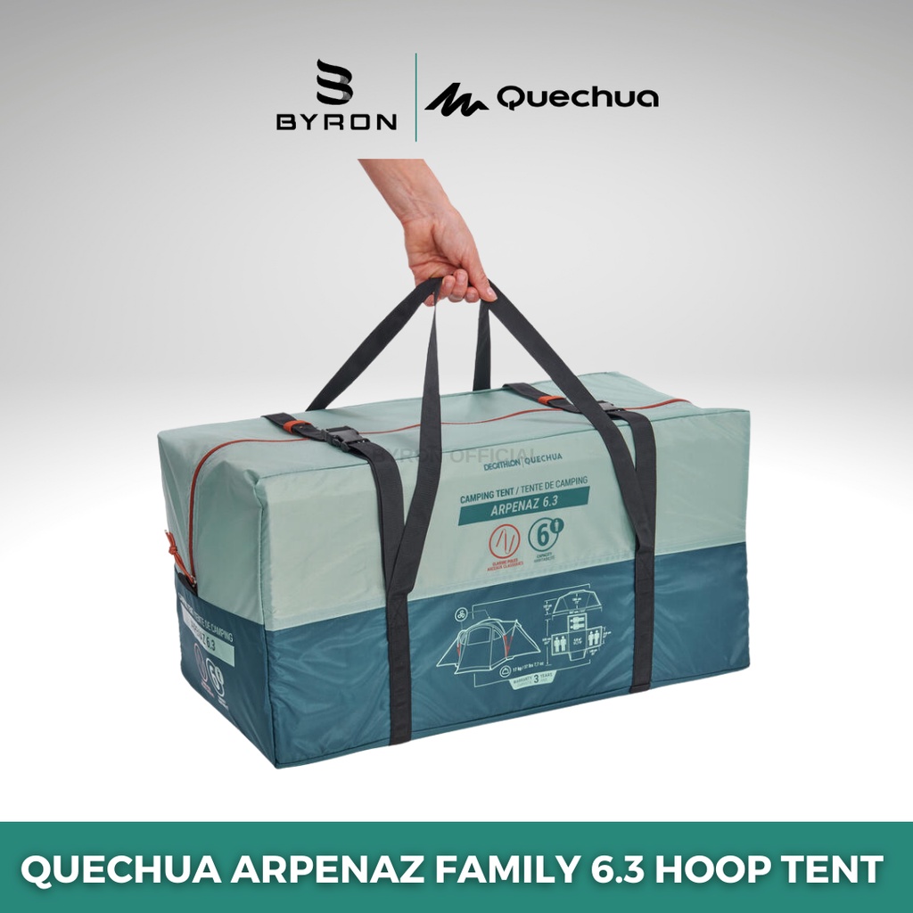 QUECHUA Arpenaz Family 6.3 Tenda 3 Kamar Untuk 6-10 Orang