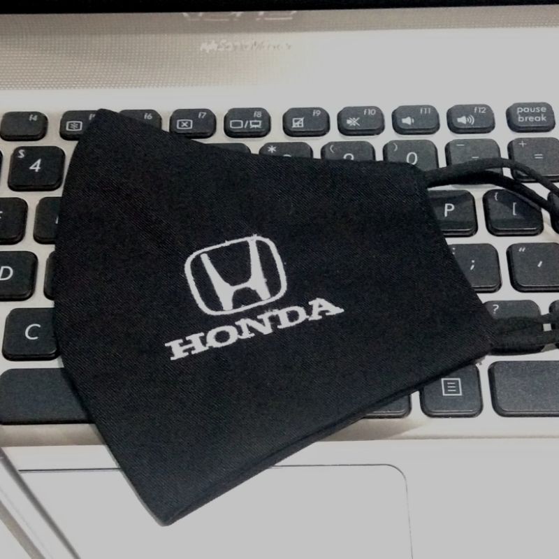 Masker HONDA 3 Lapis Logo Bordir