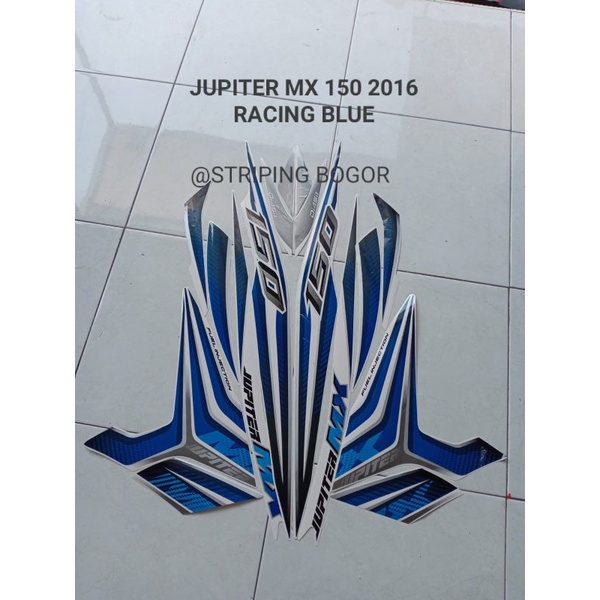 Stiker Striping Motor Yamaha Jupiter MX 150 2016 Racing Blue