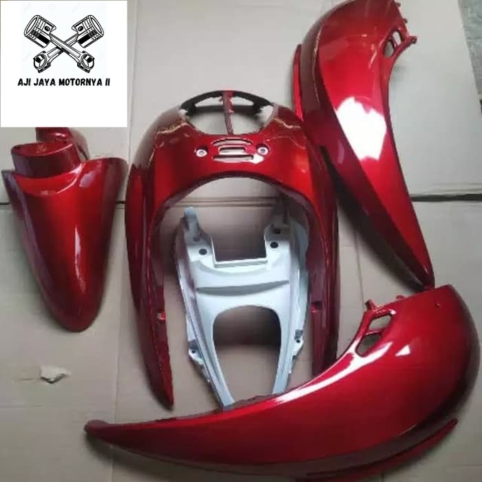 Body motor Scoopy karbu marun - cover body Scoopy