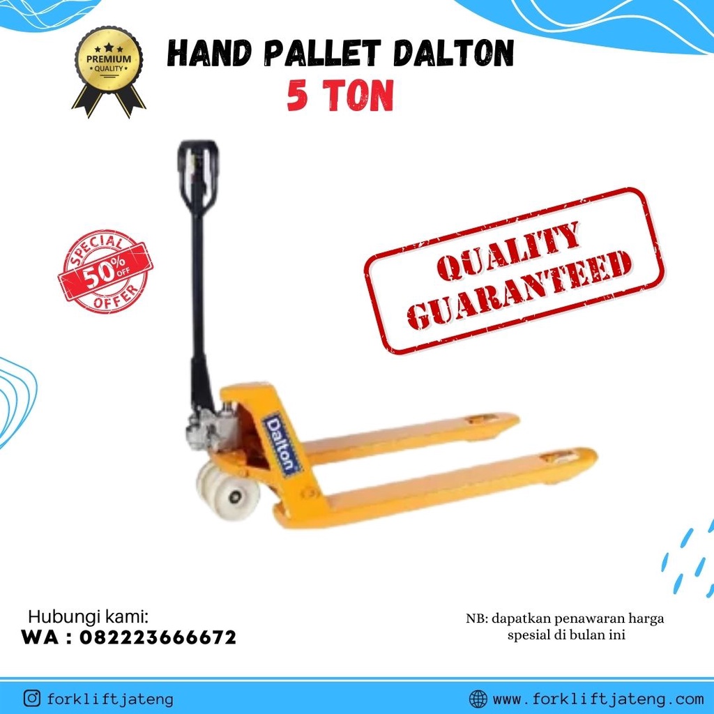 HAND PALLET 5 TON DALTON /  HANDPALLET 5 TON KUNING / HAND PALLET PALLET 5 TON KUNING DALTON