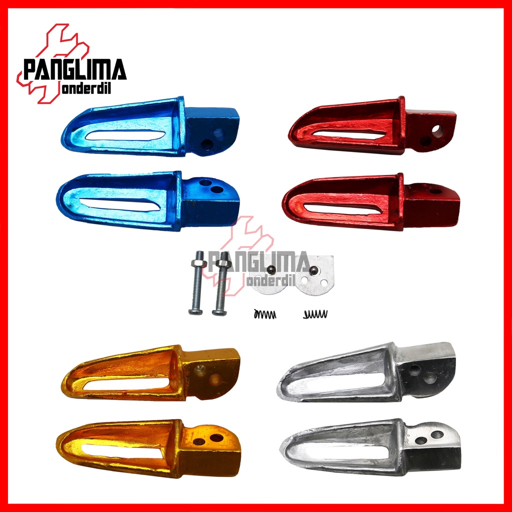 Foot Step Variasi Honda Matic Beat FI-Karbu-Lama/Revo Absolute/Blade/Spacy/Vario Injection 125-150 Merah-Biru-Emas-Silver Foot Step-Pijakan-Injekan Belakang