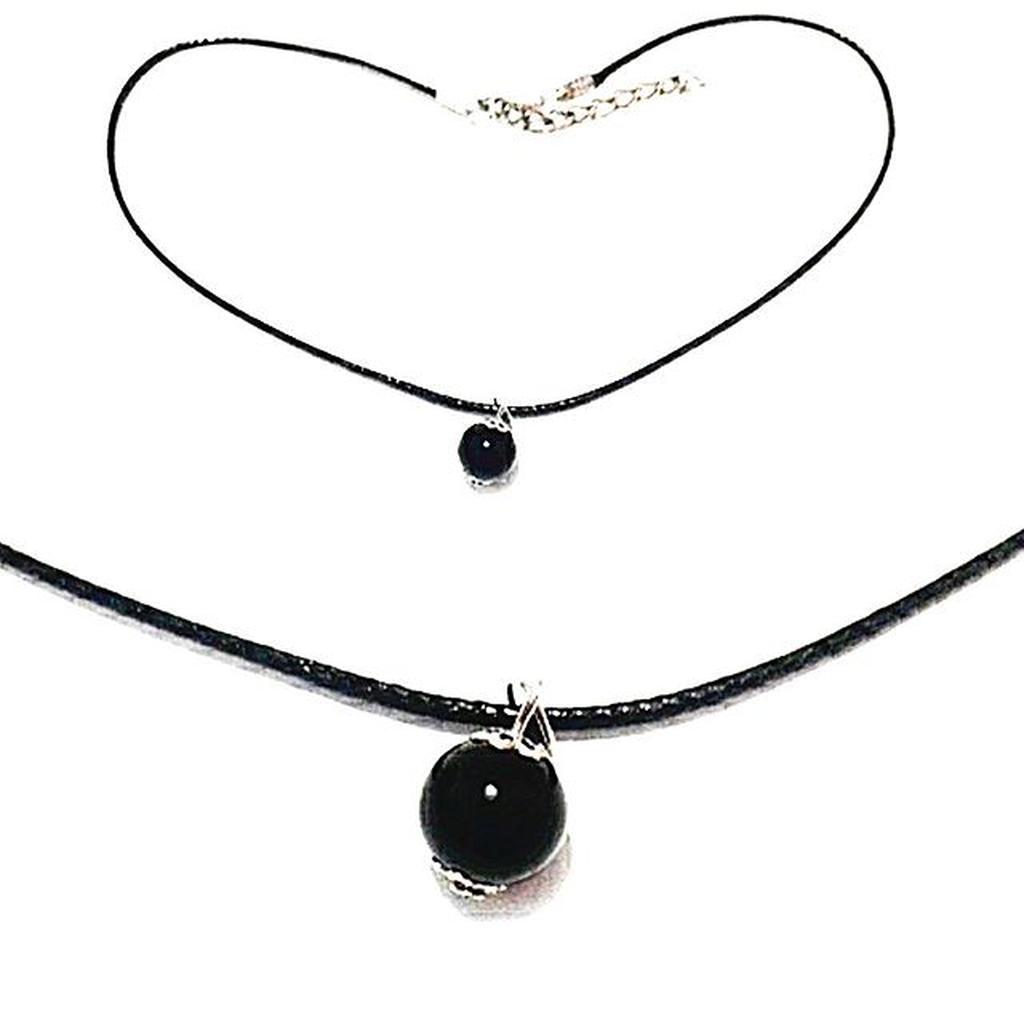 TERMURAH Baby Choker Necklace Black Pearl | Kalung Handmade