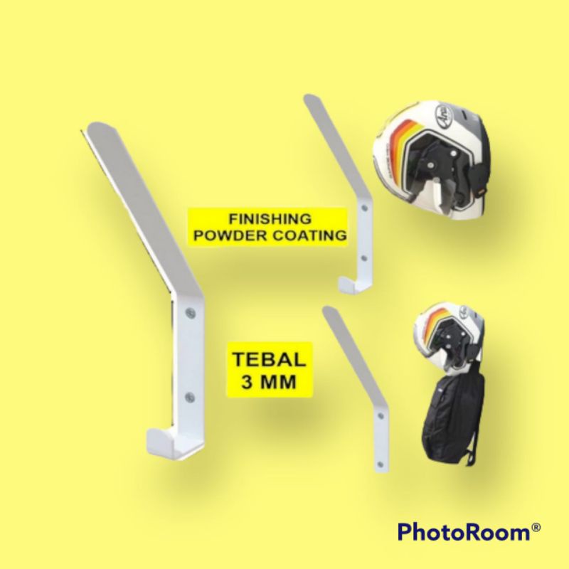 Gantungan HELM | Cantolan Tas Baju | Gantungan Helm Dinding | Gantungan Tas | Rak Helm Besi | cantol