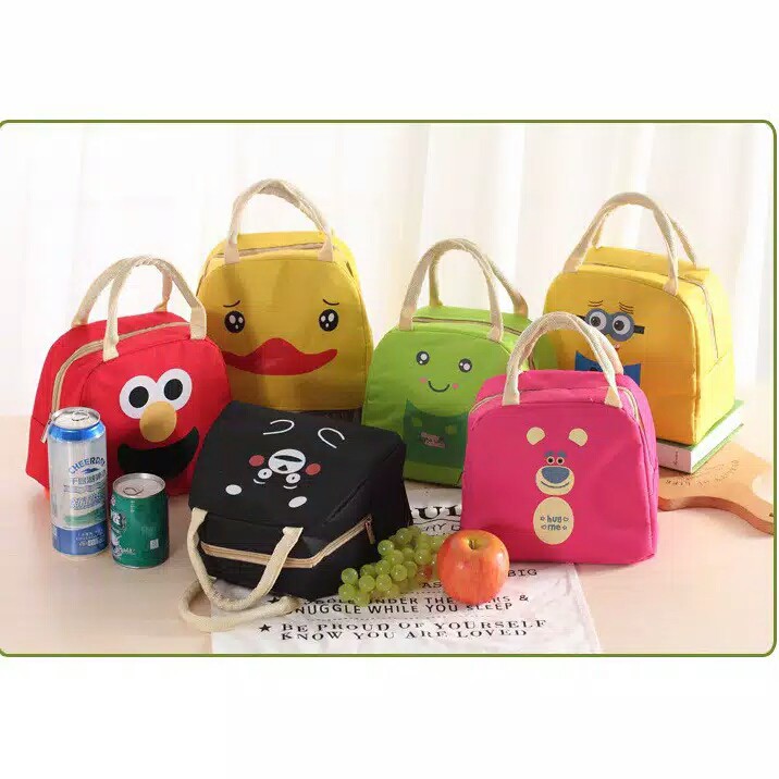 DC033 Insulated Lunch Bag - Tas Bekal Makanan Wajah Kartun | Shopee