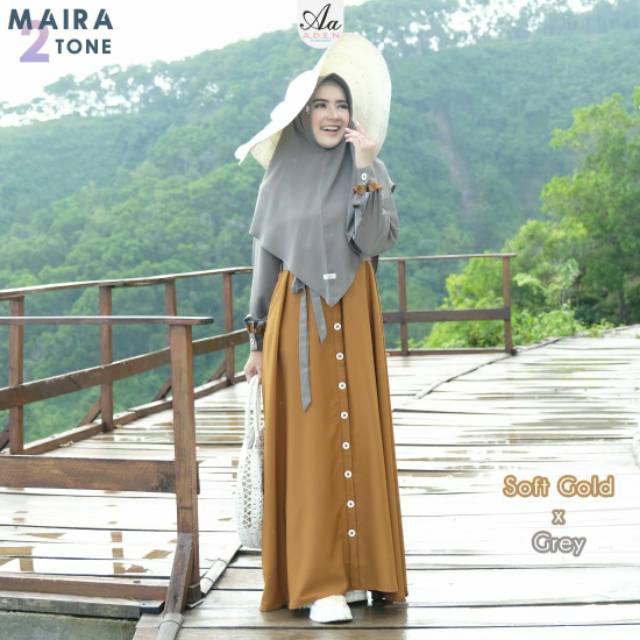 Gamis Aden Maira Two Tone By A.D.E.N