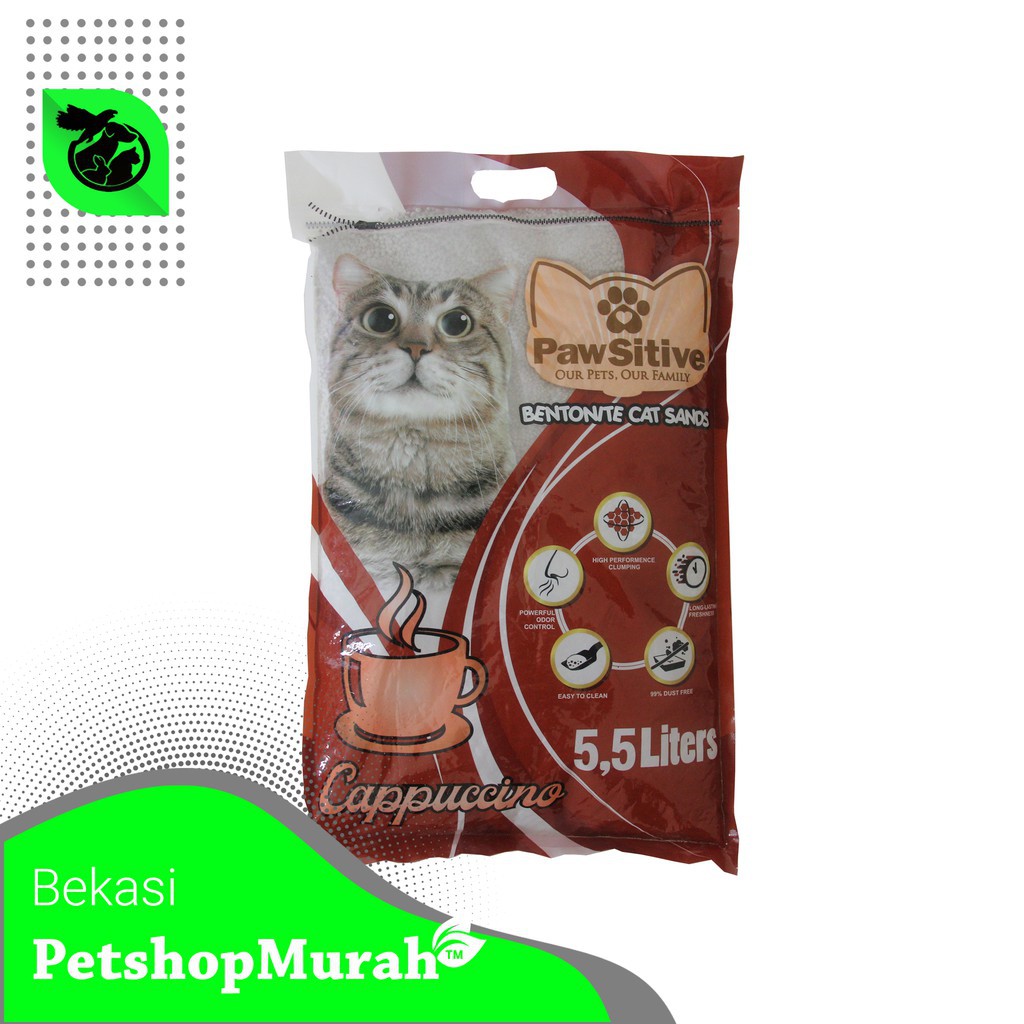 Pasir Kucing Pawsitive Gumpal Wangi Catsand 5.5LT CatLiter Bentonit