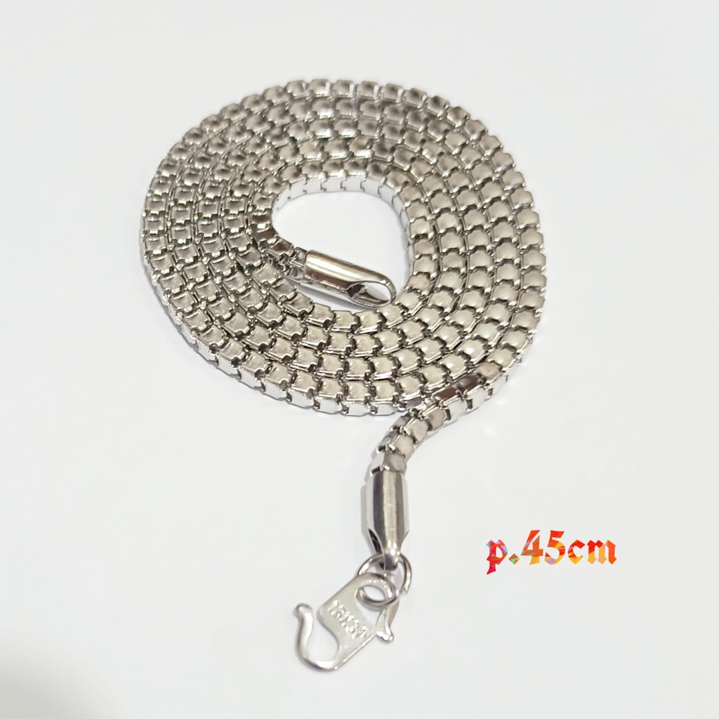 Kalung Milano kaca+liontin full permata zircon,Gold&amp;Silver emas hongkong tidak karat
