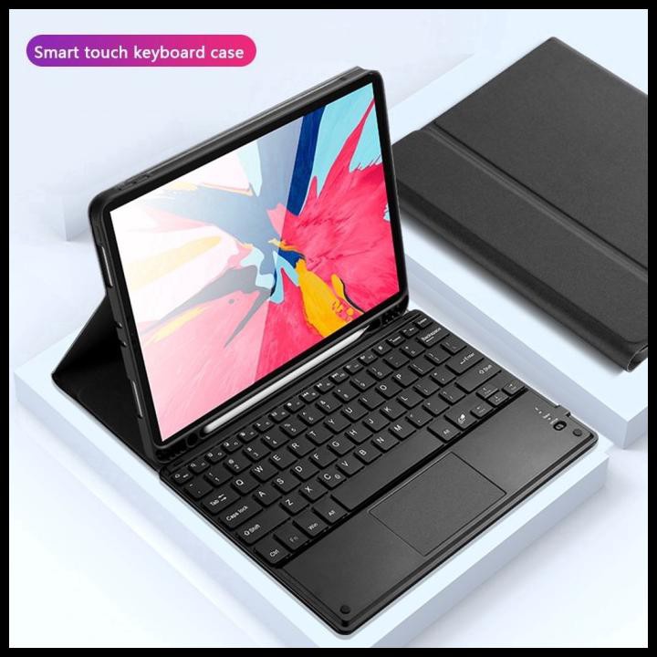Bluetooth Keyboard Case Ipad Mini 5 4 With Touch Pad And Pencil Case Hitam Akt 393 Shopee Indonesia