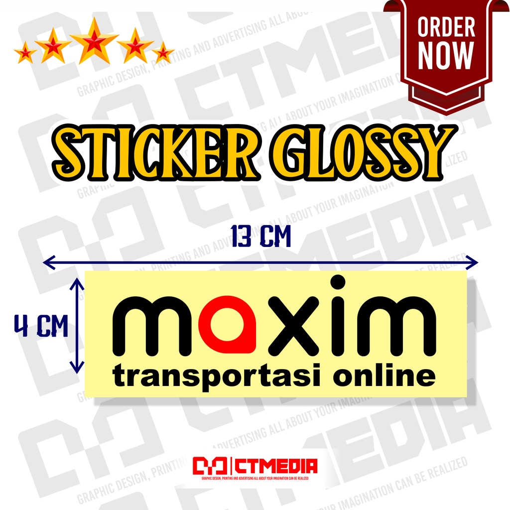 STIKER DRIVER MAXIM TRANSPORTASI ONLINE