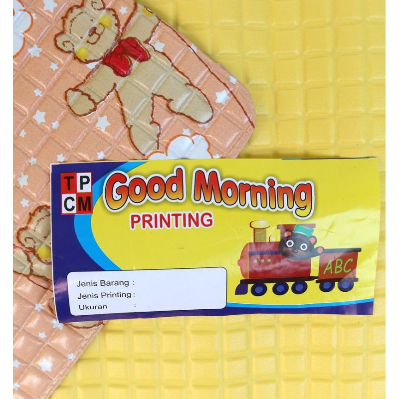 perlak karet bayi good morning full print / alas ompol bayi/ tatakan tidur bayi /perlak good morning