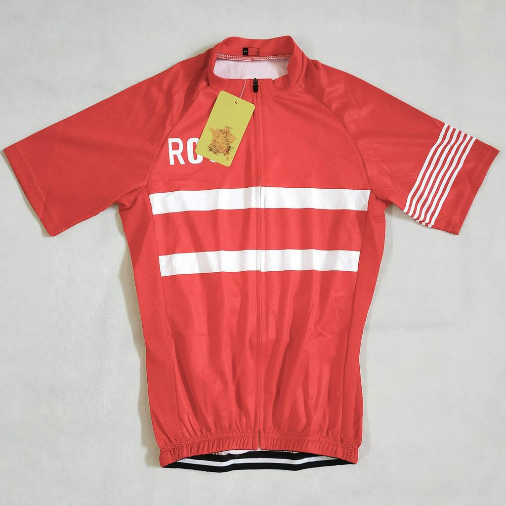 Jersey Sepeda Impor Coolmax Motif RCC Merah Salur