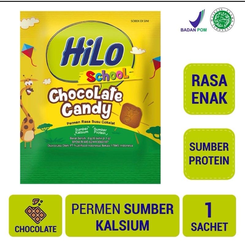 

✨Adinda.ols✨Hilo School Chocolate Candy Permen Susu Cokelat 1 sachet