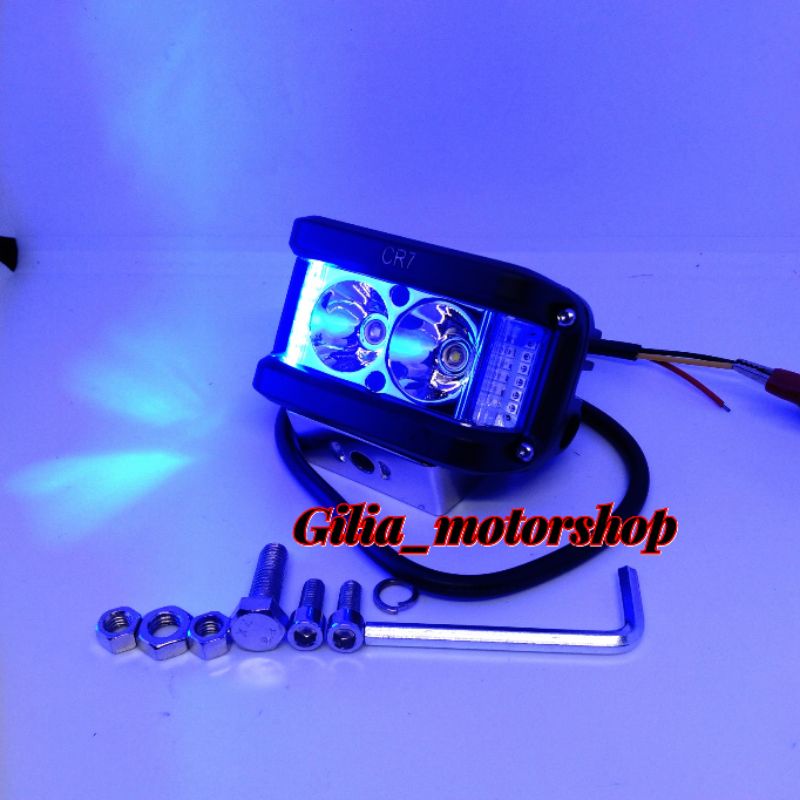 Lampu Tembak Led Cwl 20watt 2 LED 4641 Lampu Senja Blue-blue Lampu Tembak 2 Mata 20 Watt Universal