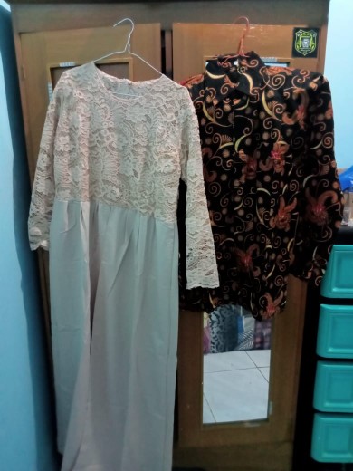 Couple Gamis Brokat Sarwendah Seragam Keluarga Lamaran Tunangan Nikahan