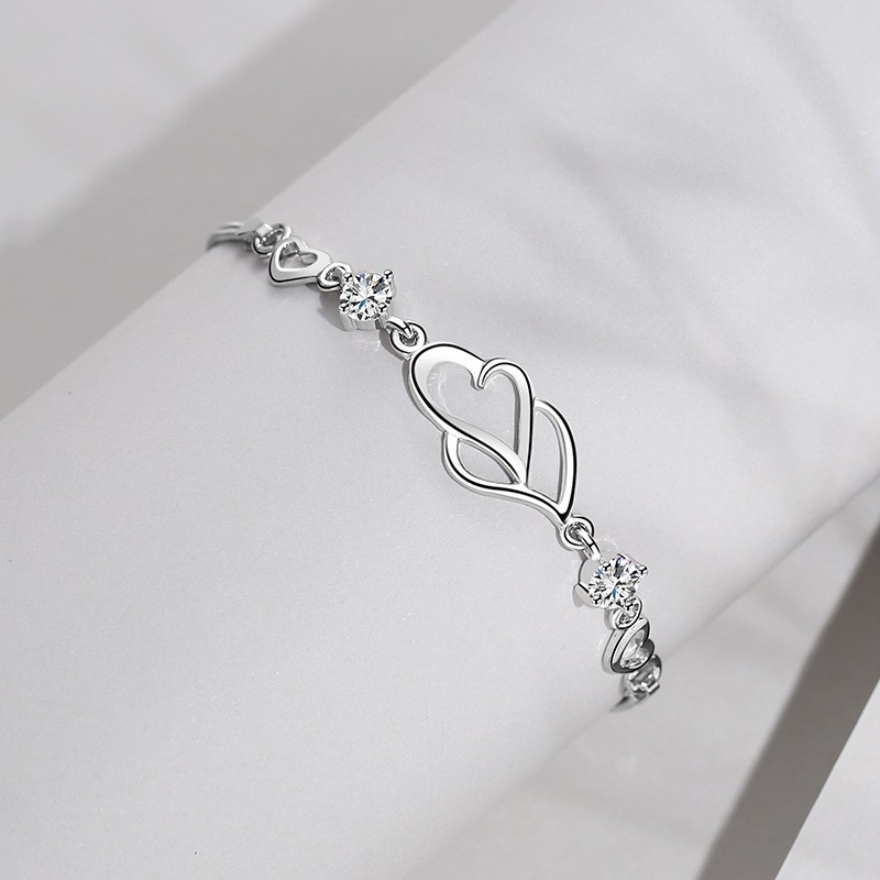 Gelang perak silver S925  asli untuk wanita / hadiah S925 GS002