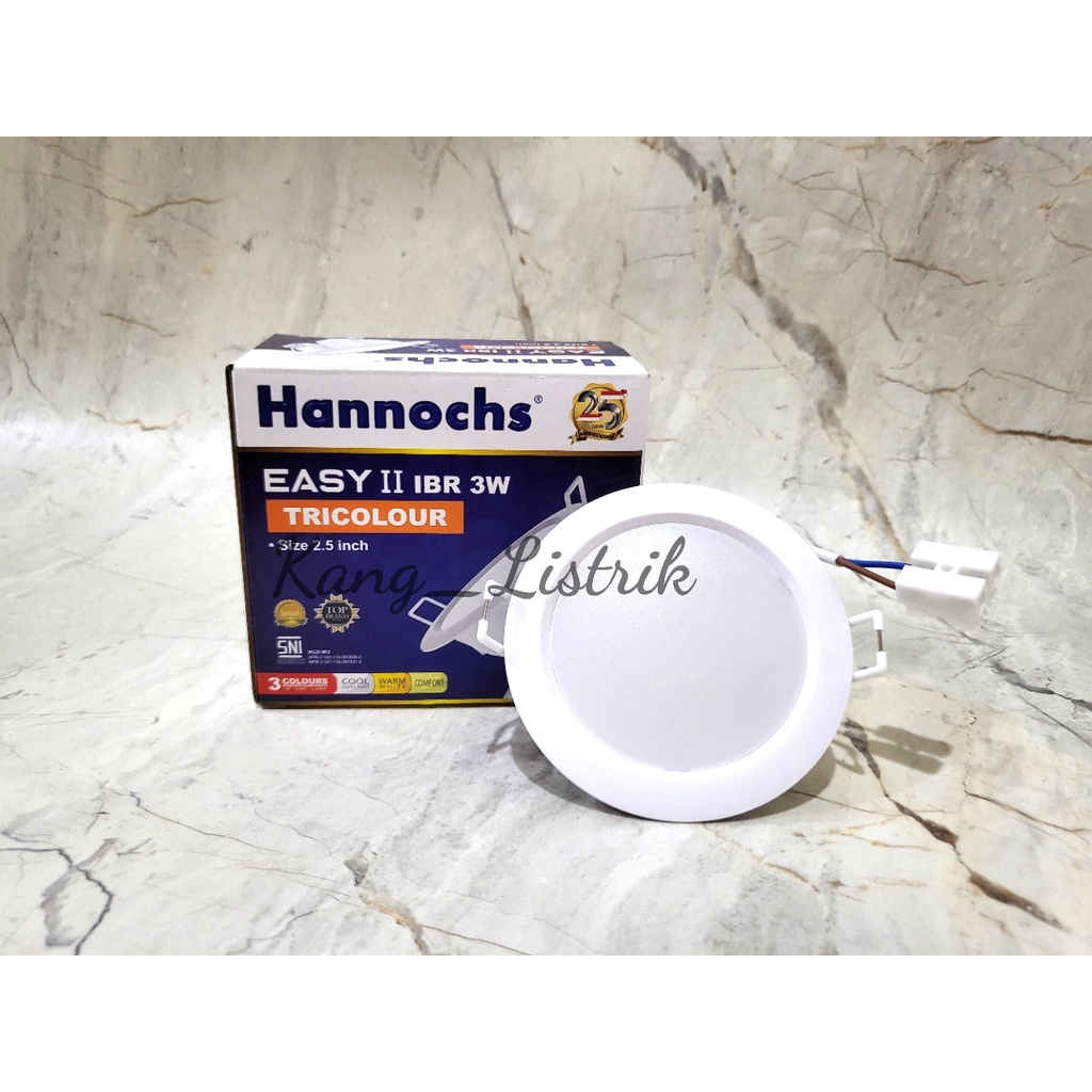 Hannochs Downlight LED EASY II 3W IBS Tricolour / Downlight 3 Warna