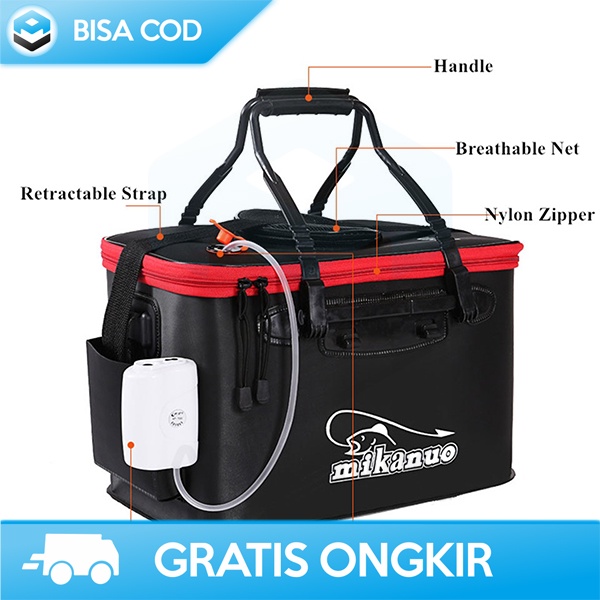 TAS PERLENGKAPAN MEMANCING PORTABLE TAFFSPORT FISHING BUCKET CAMPING