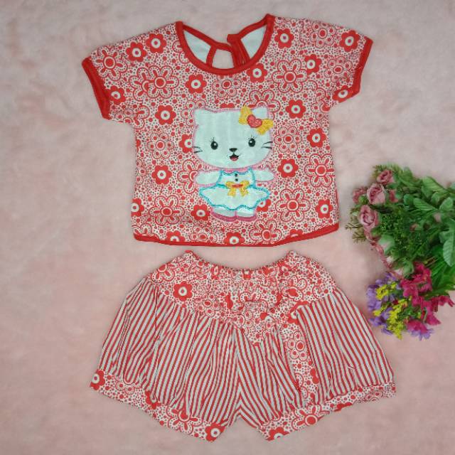 Ss#057 Pakaian Anak Perempuan Size 3-18bulan / Baju Bayi Perempuan / Setelan Baju Celana Anak Cewek