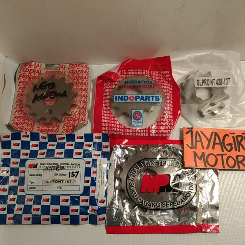Gear Depan GL Pro Max Neotech Mega CS1 KCT 428 13T 14T 15T 16T Gigi Tarik  428-13T 428-14T 428-15T 4