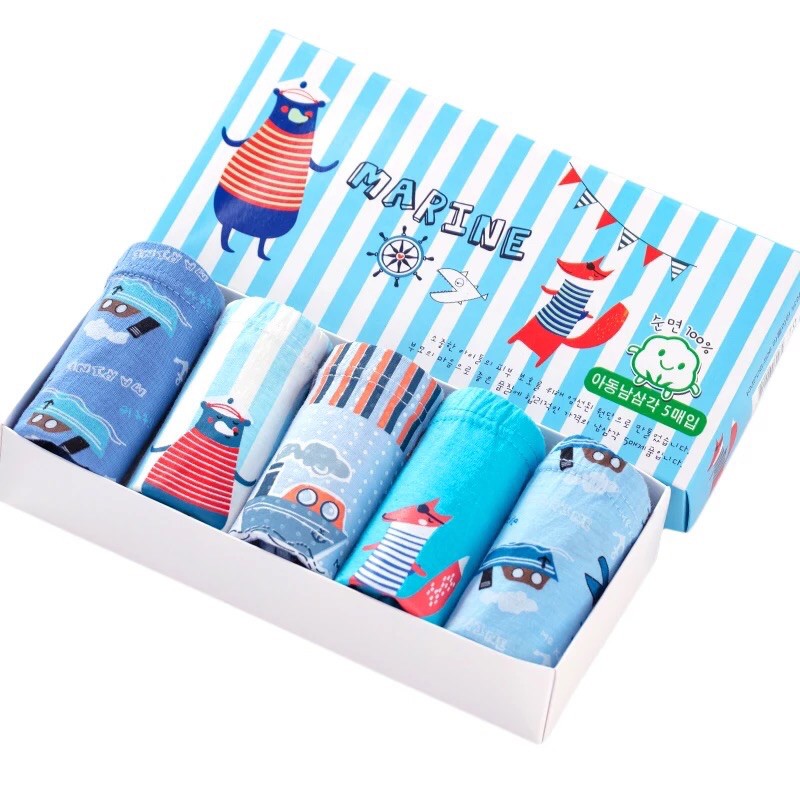 SET Celana Dalam Anak Lakilaki Celana Dalam Anak Lakilaki Katun dengan Box Kolor Anak Lakilaki Impor