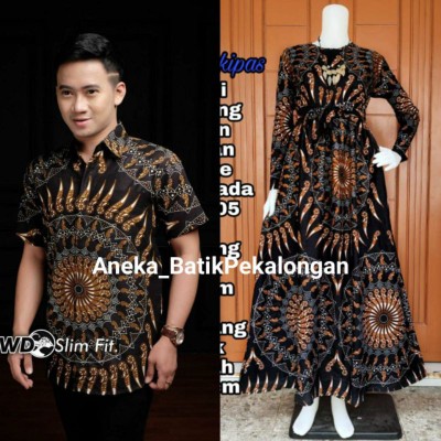 Batik Couple Keluarga Sania Ruffle Ori Ndoro Jowi Dnt Kembang Langit