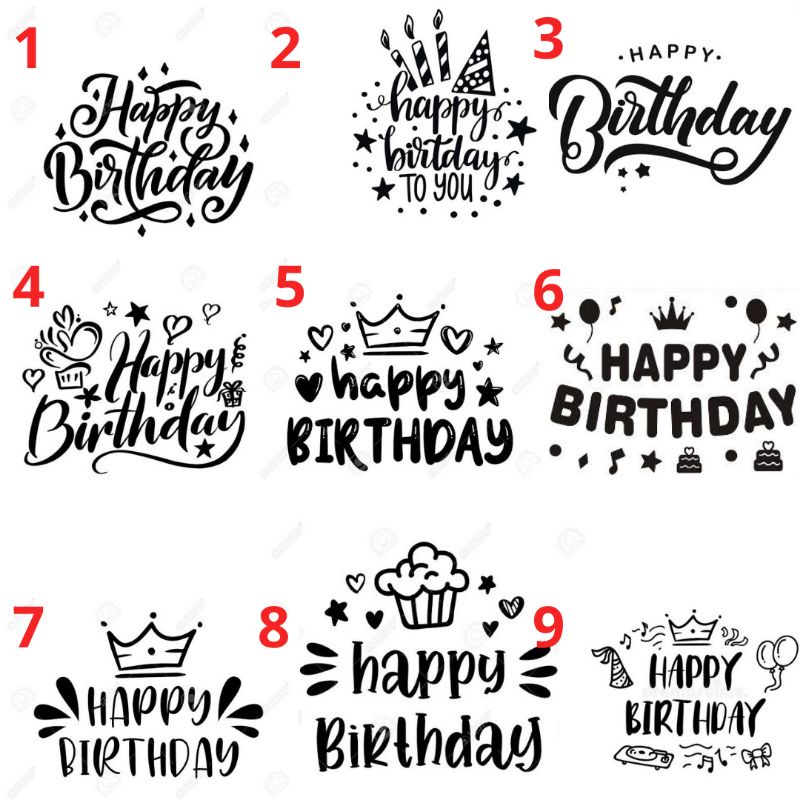 Stiker Custom / Cutting Balon PVC / Stiker Transparan / Stiker Nama / Stiker Tempelan Balon /Sticker