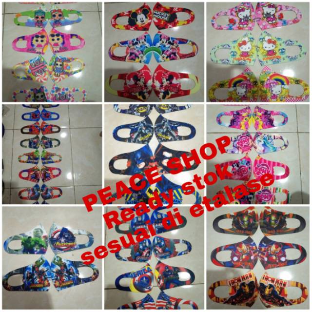 MASKER SCUBA ANAK PRINTING KARTUN