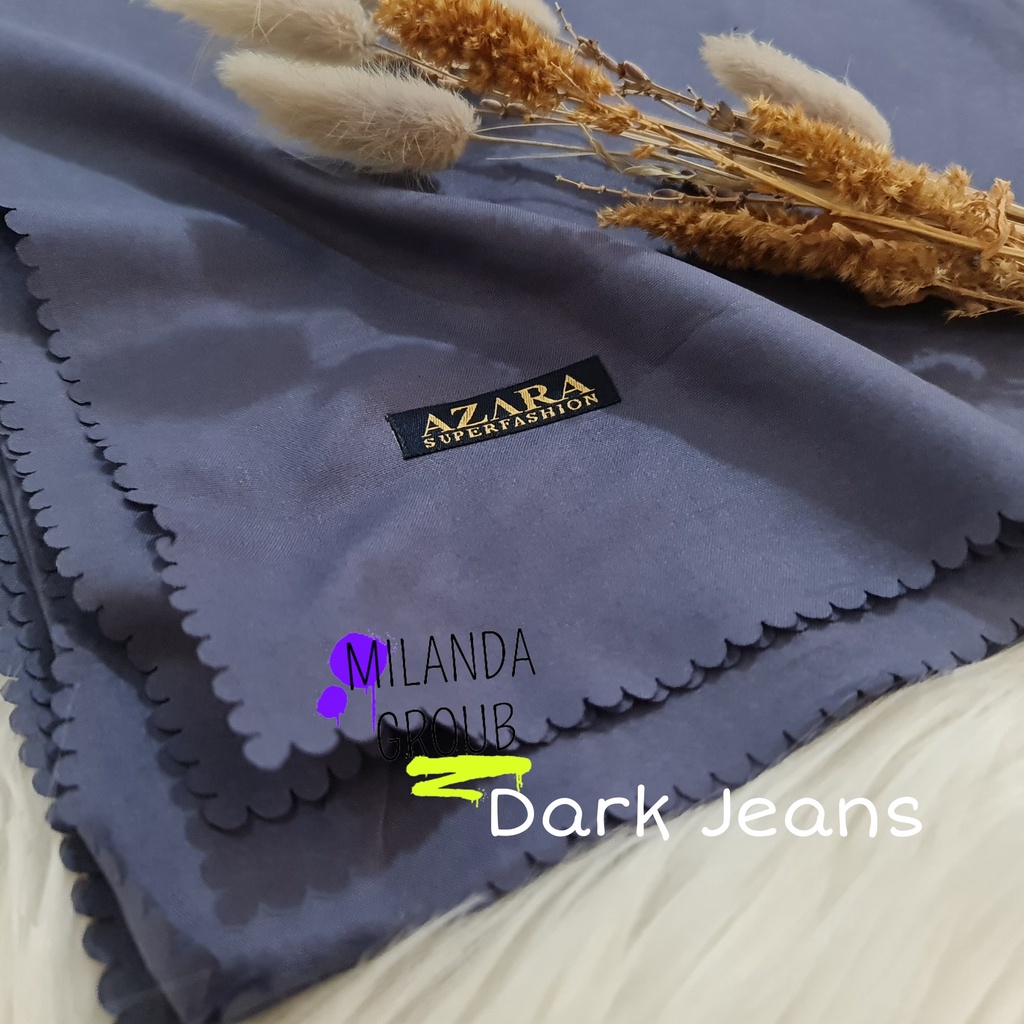 Azara Hijab Segiempat Voal Miracle Lacer Cut Oskara Masahi 110X110 CM-Dark Jeans