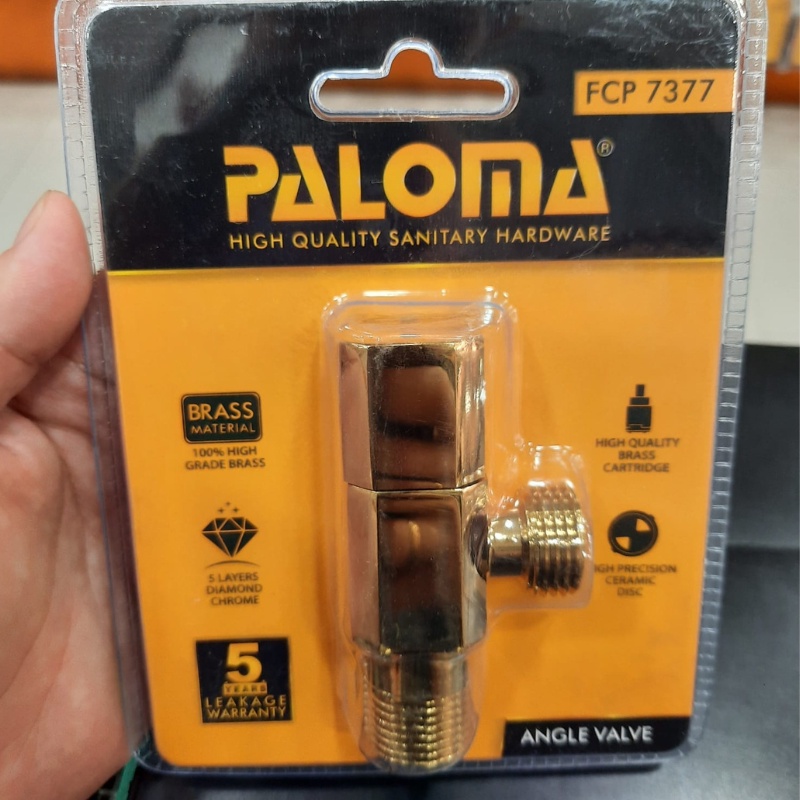 PALOMA FCP 7377 Keran Stop Toilet WC Jet Shower Valve Tembok Kran Air EMAS GOLD LUXURY PVD