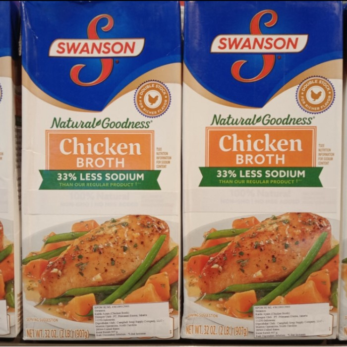 

PROMO SPESIAL - SWANSON CHICKEN BROTH LESS SODIUM 907ML (KALDU AYAM CAIR)