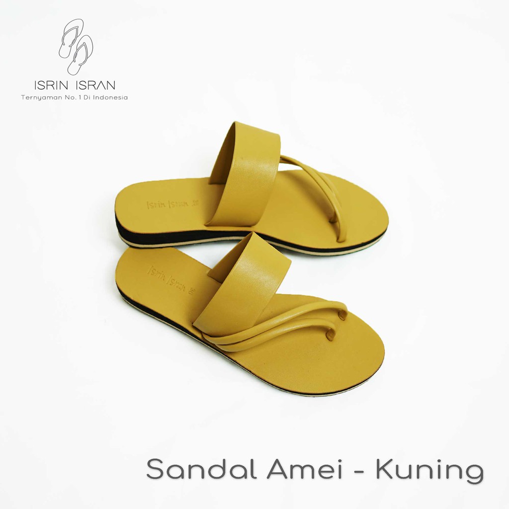 ( AMAI) Sandal Harian Wanita Murah ISRIN ISRAN Original-Kuning