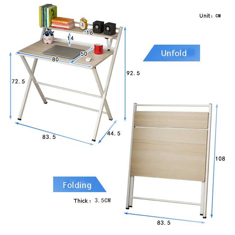 Meja Belajar Laptop Lipat Foldable Computer Desk Mrosaa- BL-A53