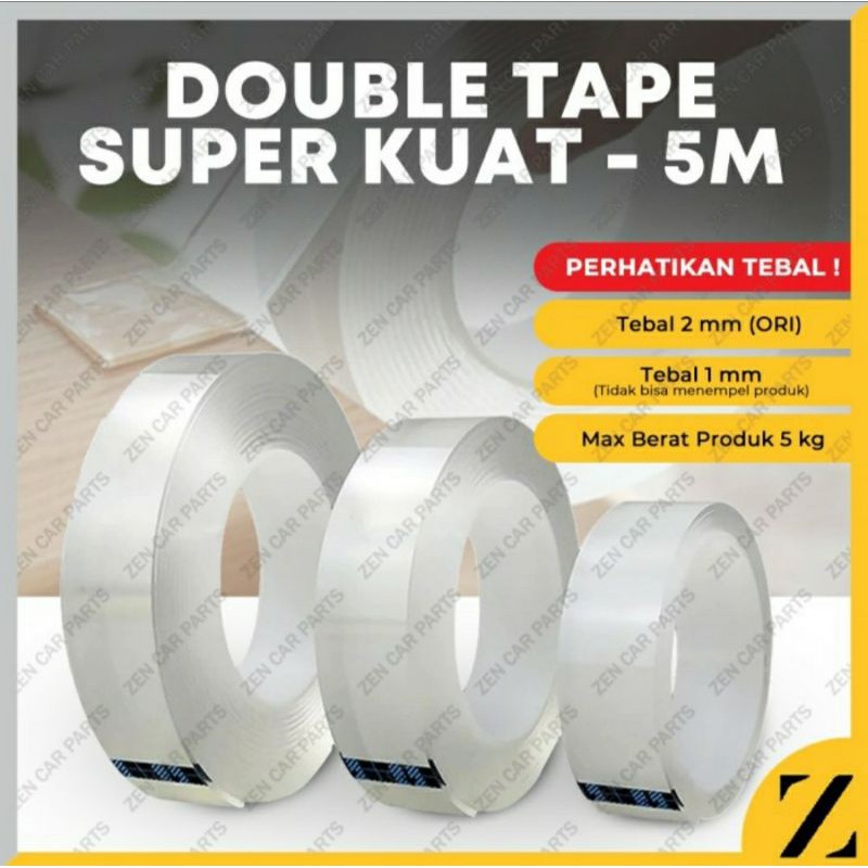 

Nano magic tape Transparant Reuse ivy Grip isolasi 3cm × 5M