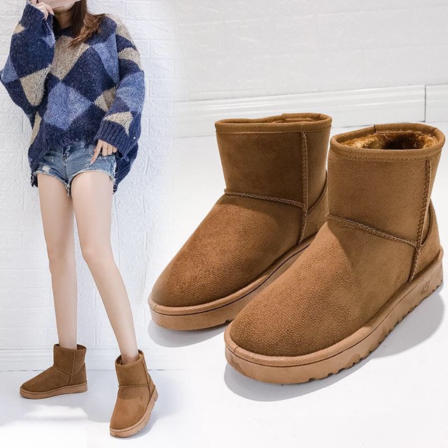 IMPORT Boots UGG Sepatu Boots Winter Import Musim Dingin Suede Bulu Fur