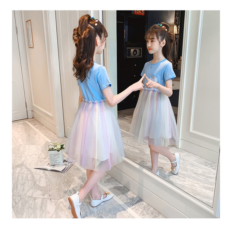 Dress Anak Perempuan Baju Remaja Gaun Pesta Tutu Fashion Girl Teen STELLA Import