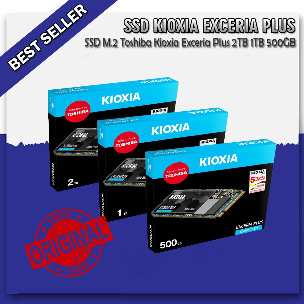 SSD M.2 Toshiba Kioxia Exceria Plus 2TB 1TB 500GB M2 2280 PCIe NVMe