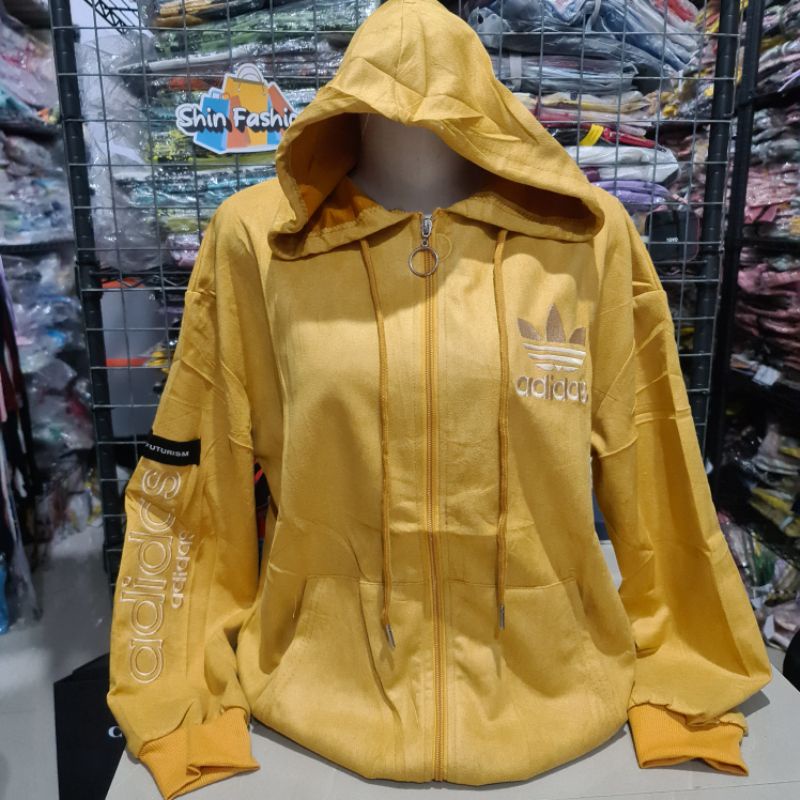 Jaket Suede Import Wanita Fashion XL Besar-Didaskuning