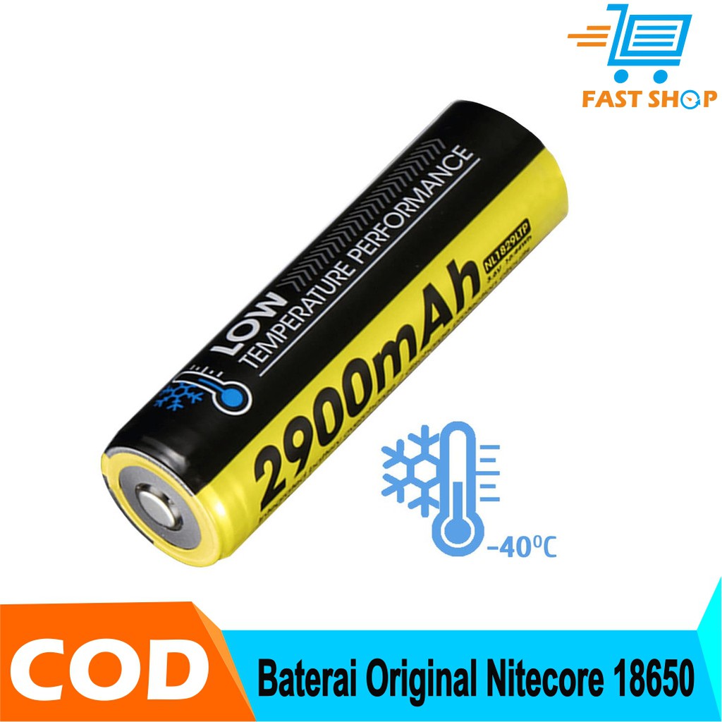 Baterai Original Nitecore 18650 Li-ion Low Temperature 2900mAh 3.6V