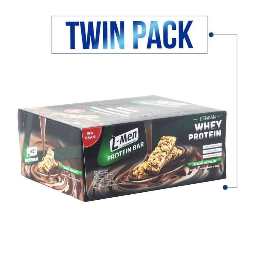 

PROMO TWIN PACK: L-MEN BAR CRUNCHY CHOCOLATE (12 SCH) TERMURAH