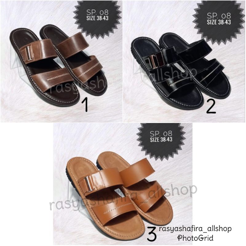 sendal kulit pria laki cowok sendal kulit garut asli premium murah santai resmi lucu unik rumah