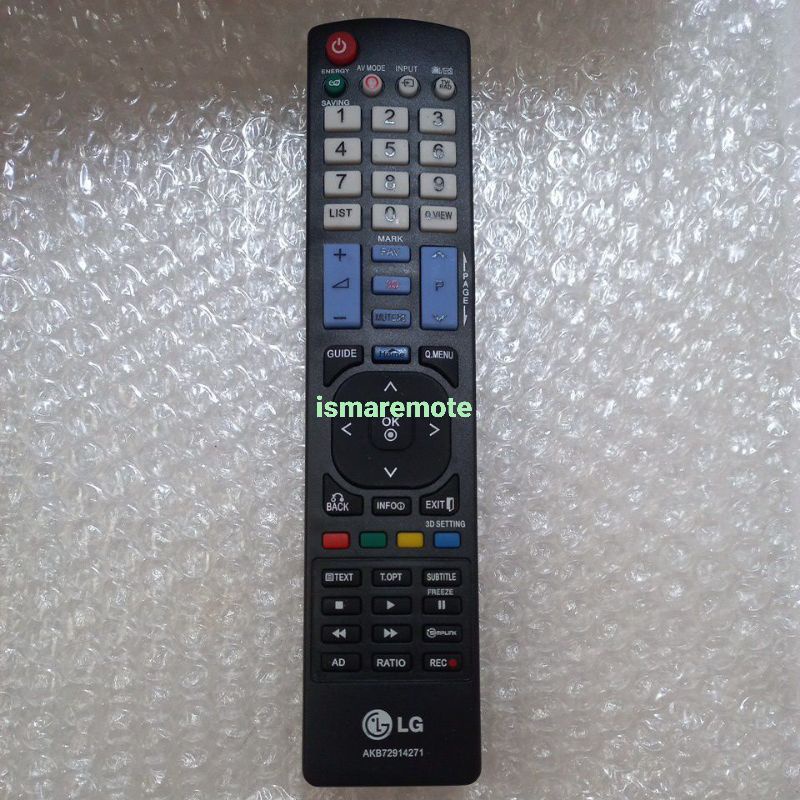 REMOTE REMOT TV LG LCD LED 3D AKB 72914271 GRADE ORIGINAL